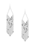 Saks Fifth Avenue Silver Flag Earrings