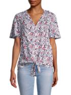 Beach Lunch Lounge Adella Floral Tie-front Shirt