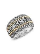 Effy Textured Sterling Silver & 18k Yellow Gold Ring