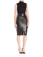 Bailey 44 Reed Faux Leather Contrast Dress