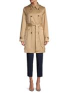 Dkny Hooded Double-breasted Trench Coat