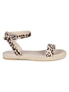 J/slides Rosie Leopard Calf Hair Walking Sandals