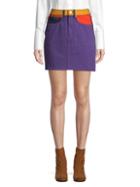 Calvin Klein Colorblock Denim Mini Skirt