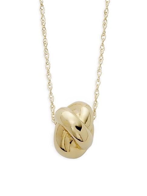 Saks Fifth Avenue 14k Yellow Gold Knotted Pendant Necklace