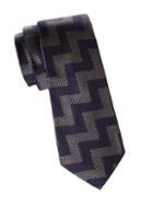 Giorgio Armani Oversize Step Weave Silk Tie