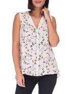 B Collection By Bobeau Floral Sleeveless Top