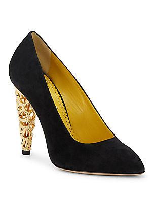 Charlotte Olympia Decor Suede Pumps