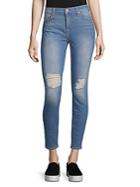 7 For All Mankind Classic Distressed Ankle Jeans