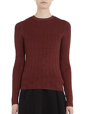 Carven Textured Long Sleeve Top