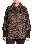 Cinzia Rocca Alpaca & Wool Leopard-print Coat