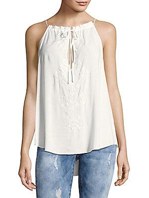 Parker Copan Sleeveless Embroidered Top