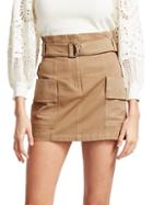 A.l.c. Mia Belted Stretch Cotton Mini Skirt