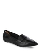 Saks Fifth Avenue Leather Point Toe Penny Flats