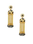 Freida Rothman Textured Ornaments Tassel Drop Earrings