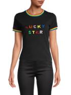Alice + Olivia Rylyn Lucky Star Embellished T-shirt