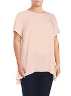 Vince Camuto, Plus Size Solid Flared Hi-lo Top