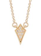 Sara Weinstock Marquis 18k Rose Gold & Diamond Pendant Necklace