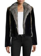 Rebecca Taylor Patched Faux Fur Coat