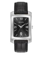 Bulova Classic Stainless Steel Leather Strap Watch