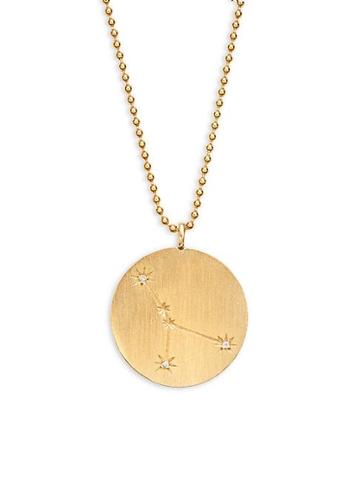 La Soula Goldplated Sterling Silver & Diamond Cancer Zodiac Pendant Necklace