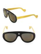 Moncler Blanche 55mm Two-tone Shield Sunglasses