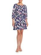 Joie Floral Printed Silk A-line Dress