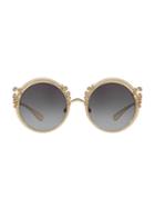 Dolce & Gabbana 53mm Round Scrollwork Sunglasses