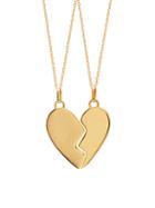 Gabi Rielle 2-piece 22k Goldplated Heart Pendant Necklace Set