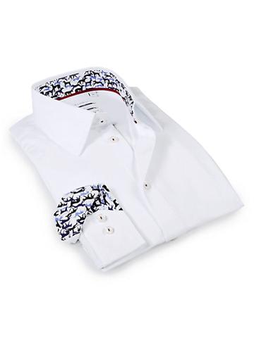 Levinas Tailored-fit Dog-print Dress Shirt