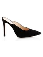 Gianvito Rossi Fanny Suede Point-toe Mules