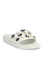 Tory Burch Vail Jeweled Leather Slides