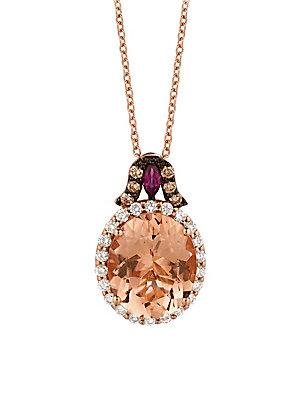 Le Vian Chocolatier&reg; Diamond & 14k Rose Gold Pendant Necklace