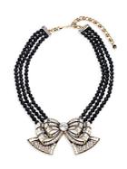 Heidi Daus Bow Beaded Crystal Multi-strand Necklace