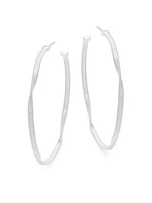 Marco Bicego 18k White Gold Twisted Earrings