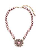 Heidi Daus Oval Beaded Crystal Pendant Necklace