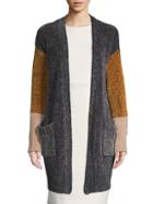 Solutions Colorblock Open-front Cardigan