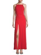 Fame And Partners Leo Front-slit Gown