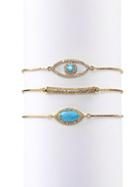 Eye Candy La Luxe Candice Gold-plated Cubic Zirconia Eye Bracelet