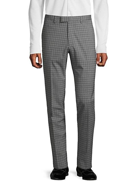 Nhp Plaid Flat-front Trousers