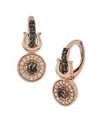 Le Vian Two-tone Diamond Rose Gold Drop Earrings