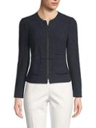 Rebecca Taylor Front-zip Tweed Jacket