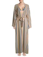 Onia Striped Long Cover-up Robe