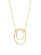 Gurhan 24k Yellow Gold Open Oval Pendant Necklace