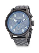 Nixon Safari Dual Time Stainless Steel Bracelet Watch