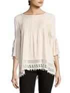 Lumie Pleated Lace Top