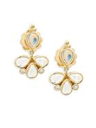 Temple St. Clair Crystal And 18k Yellow Gold Dangle And Drop Earrings