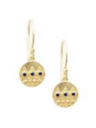 Legend Amrapali Heritage Moon 18k Gold & Blue Sapphire Drop Earrings