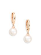 Saks Fifth Avenue 14k Rose Gold 10-11mm Freshwater Pearl Earrings