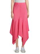 Ganni Lynch Silk-blend Handkerchief Midi Skirt