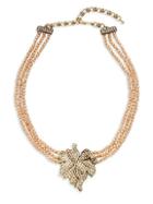 Heidi Daus Goldtone & Crystal Beaded Multi-strand Pendant Necklace